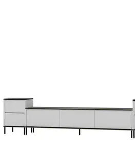 TV stěna / Sestava pod TV Imaj - White, Marble