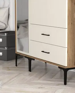 Šatní skříň Kumsal RT - Walnut, Cream