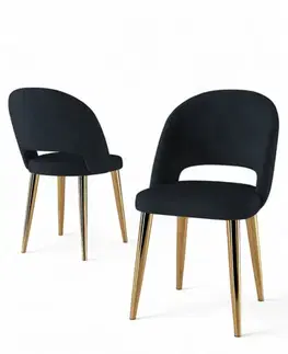 Sada židlí (4 kusy) Pane - Anthracite, Gold
