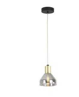Závěsná lampa zlatá 1xE14 Gregory