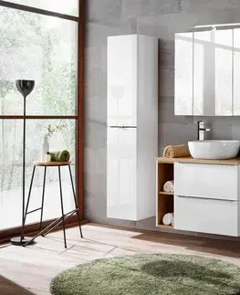 ArtCom Vysoká skříňka do koupelny CAPRI White 800