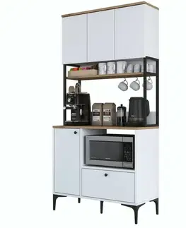 Skříň Jesy Walnut and White