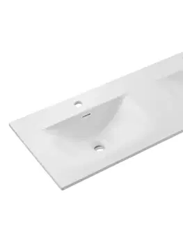 ArtCom Keramické umyvadlo SKY1 120D | bílý mat 120 cm