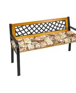 Bellatex Sedák na lavici prošívaný Káva, 40 x 120 cm