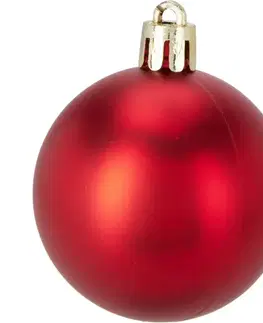 Sada 16 ks vánočních ozdob Festive Sparkles, červená, pr. 5 cm, plast, pr. 5 cm