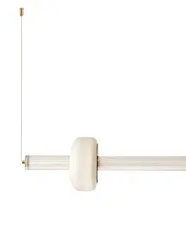 PURAS lampa wisząca pozioma 15W LED 3000K klosz bezbarwny+biały
