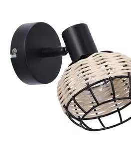 Juicy lampa kinkiet czarny 1x40W E14 klosz czarny