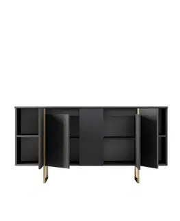 Konzolový stolek Luxe - Anthracite, Gold