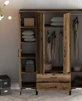 Šatní skříň Kumsal PTP - Walnut