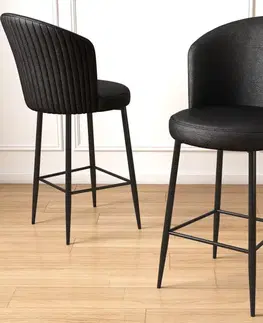 Bar Stool Set (4 Pieces) Uras - Black