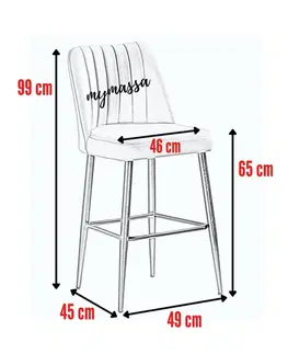 Bar Stool Set (4 Pieces) Vento - Claret Red