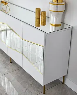 Skříňka Nice White and Gold