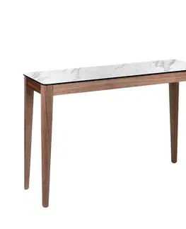 Estila Moderní toaletní stolek Vita Naturale vzhled bílý mramor 120cm