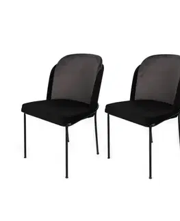Sada jídelních židlí Dore Grey and Black, 2 ks