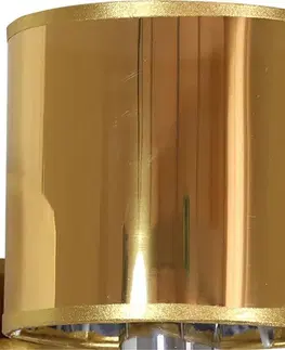 Stínidlo pro nástěnnou lampu Sylvana E14, lesklé zlato
