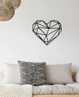 Dekorativní kovový doplněk na zeď Heart Metal Decor