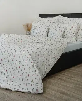 Kvalitex Krepové povlečení Letní louka, 240 x 200 cm, 2 ks 70 x 90 cm