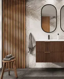 Elvisia Skříňka pod umyvadlo FLOW Oak walnut 80 2S | 80 cm