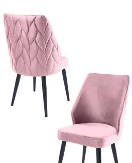 Sada židlí (4 kusy) Pufi - Lilac, Black