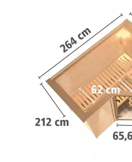 Interiérová finská sauna SAHIB 2 Lanitplast