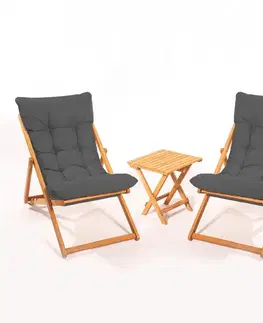 Garden Table & Chairs Set (3 Pieces) My005 - Grey