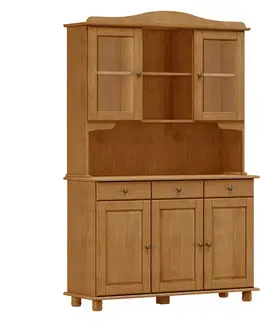 Příborník s nástavcem 3 dveře RUBI dub