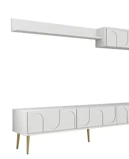 TV stěna / Sestava pod TV Lyon 2 - White, Gold