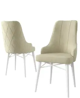 Sada židlí (2 kusy) Neta - Cream, White