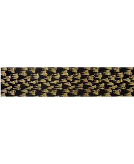 Vánoční dekorační látka Samet, černá, 28 x 150 cm