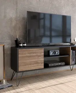 TV stolek Mistico (140) - Walnut, Black
