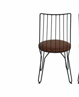 Sada jídelních židlí Ada Brown and Black, 2 ks