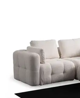 Rohová sedací souprava Amaris 2 Seater With Pouffe -White