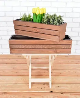Dřevěný truhlík MODERN Rojaplast