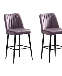 Sada barových židlí Vento Lilac and Black, 2 ks, 2 ks