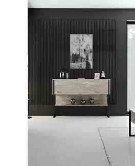 Komoda Luxe Travertine and Black