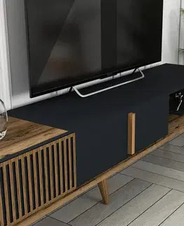 Televizní stěna Milen Walnut and Anthracite
