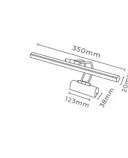 Nástěnné svítidlo Flüt 35 cm Ledli Siyah Aplik, černá