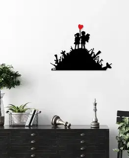 Dekorativní kovový doplněk na zeď Banksy - 1