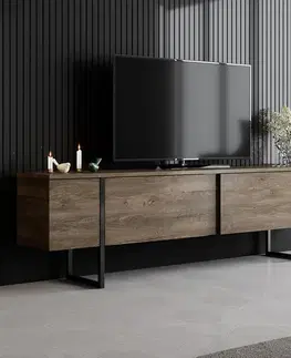 Televizní stolek Luxe Walnut and Black