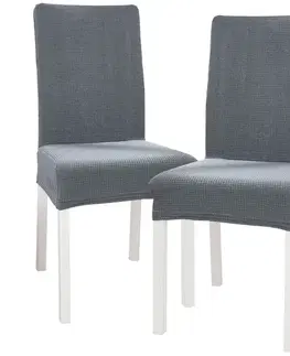 4Home Napínací potah na židli Magic clean světle šedá, 45 - 50 cm, sada 2 ks