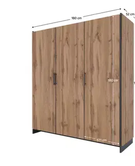 Šatní skříň AMONI 3D Tempo Kondela