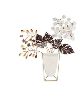 Dekorativní kovový doplněk na zeď Flowers in Pots