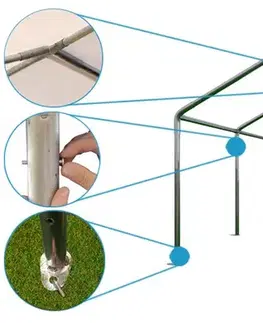 Zahradní párty stan 3x6m bílá EKONOMY