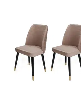 Sada jídelních židlí Hugo Beige and Black, 2 ks