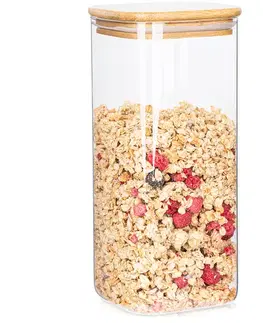 4Home Skleněná dóza na potraviny s víkem Bamboo, 1500 ml, 1500 ml
