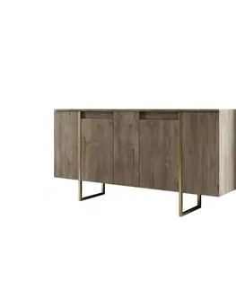 Skříňka Luxe Walnut and Gold