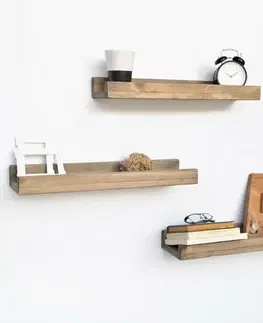 Polička Apol Walnut, 3 ks