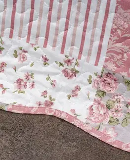 4Home Přehoz na postel Pink Rose Patchwork, 220 x 240 cm