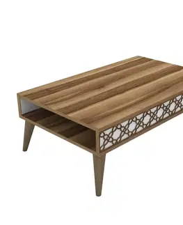 Konferenční stolek City - Walnut, White