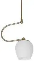 Závěsná lampa Serano patinovaná 1x60W E27 bílé stínidlo